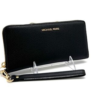 Michael Kors Large Continental Wallet Wristlet Black
